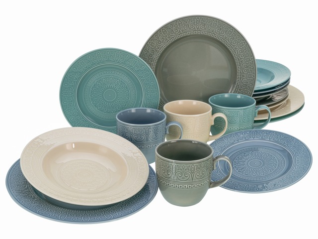 CreaTable Kombiservice »Geschirr-Set Classico colors«, (Set, 16 tlg., Kaffe günstig online kaufen