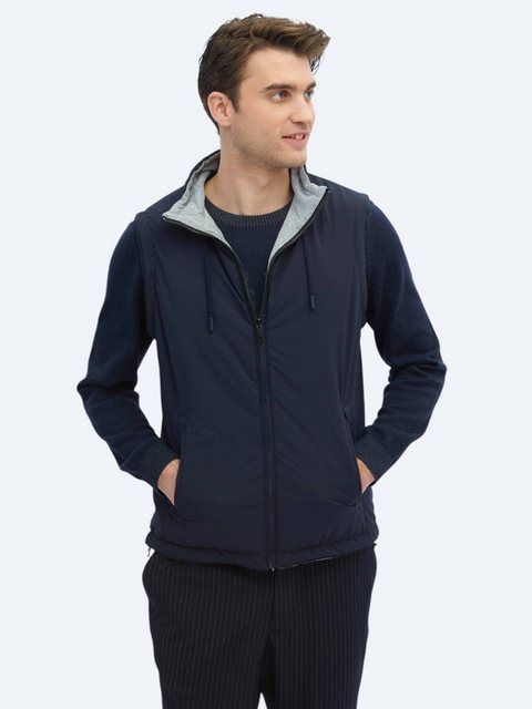 KİP Winterjacke Blau Gewebte Sportweste günstig online kaufen