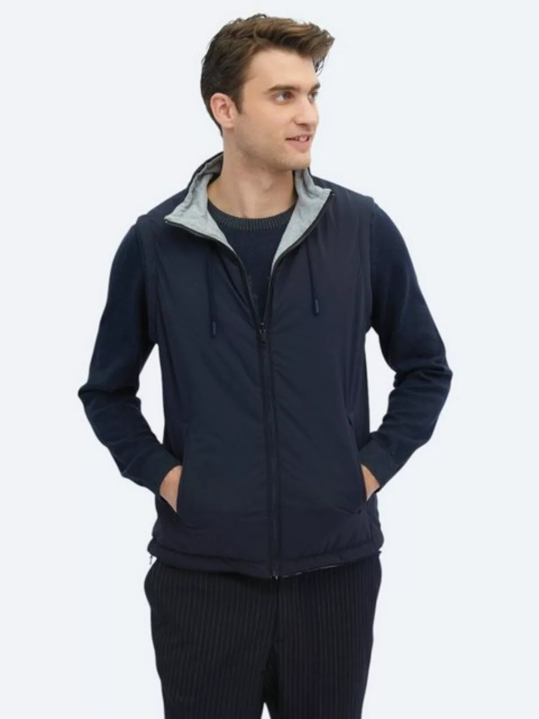 KİP Winterjacke Blau Gewebte Sportweste günstig online kaufen