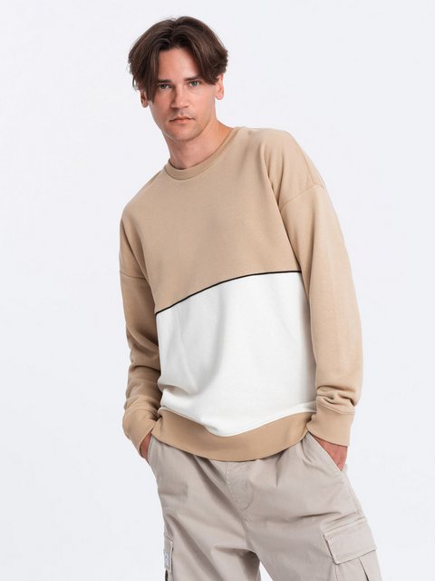 OMBRE Print-Shirt Herren Sweatshirt OVERSIZE mit kontrastierender Farbkombi günstig online kaufen