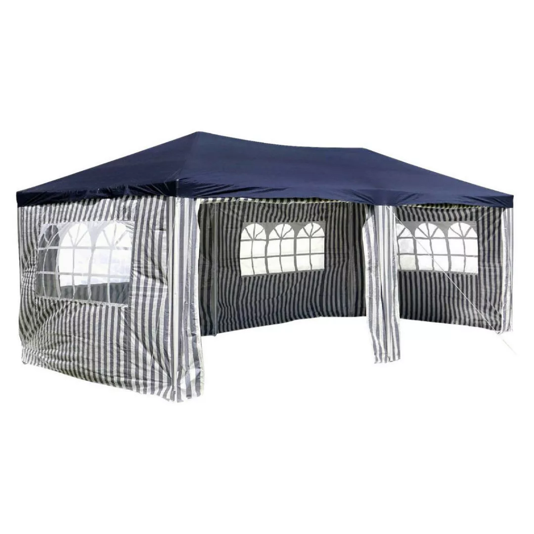 VCM Pavillon Partyzelt blau 3x6m PE 110g/m² Gartenzelt Festzelt Eventzelt M günstig online kaufen