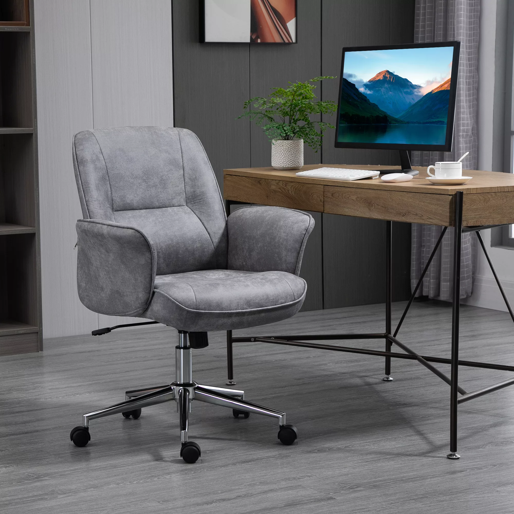 Vinsetto Bürostuhl  Moderner Schreibtischstuhl mit Wippenfunktion, höhenver günstig online kaufen