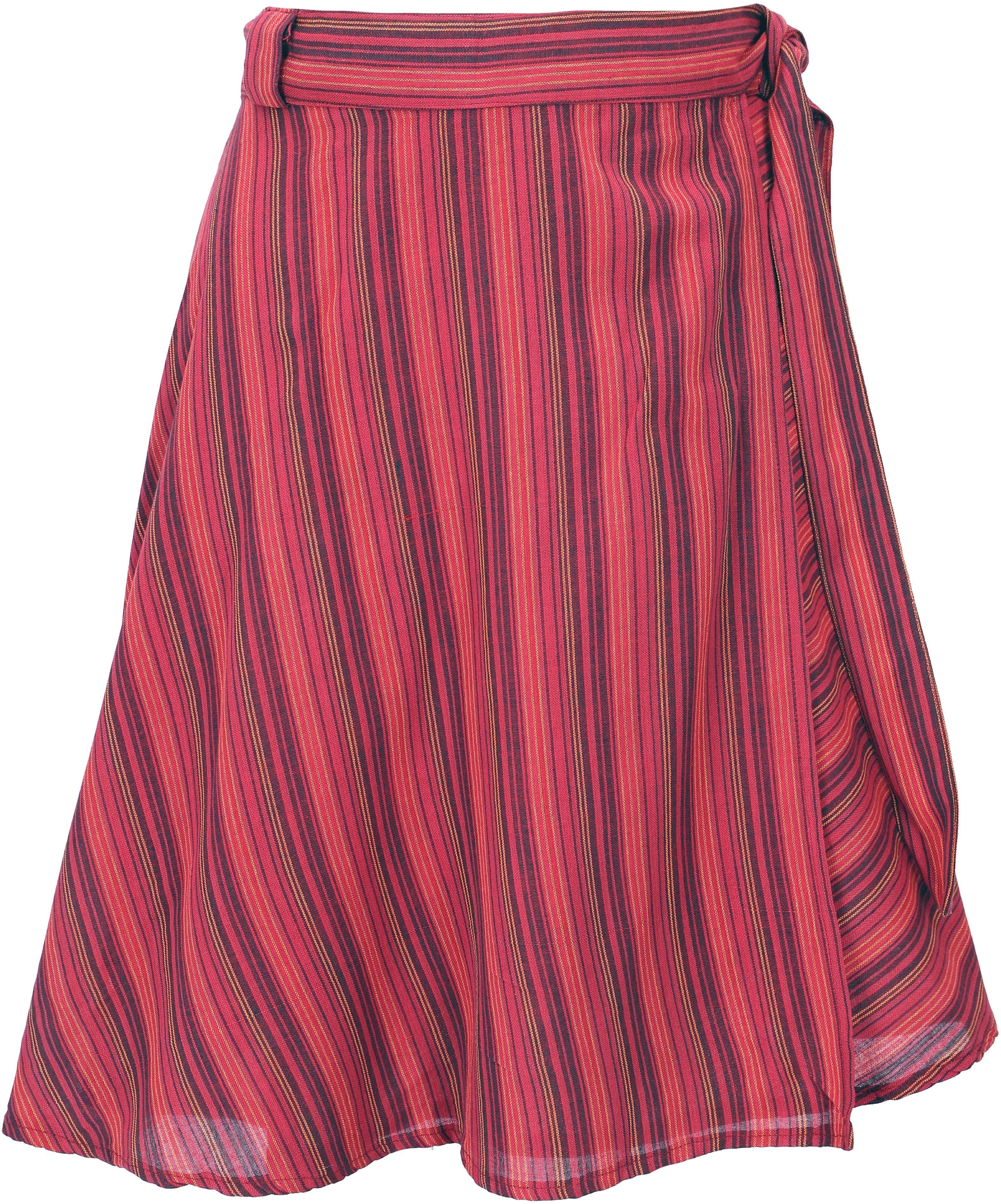 Guru-Shop Minirock Leichter gestreifter Wickelrock, Boho.. günstig online kaufen