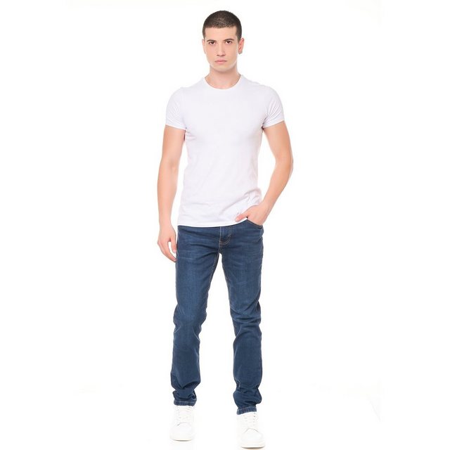 Smith & Solo Slim-fit-Jeans Jeans Herren 5-Pocket Design, Slimfit, Navy günstig online kaufen