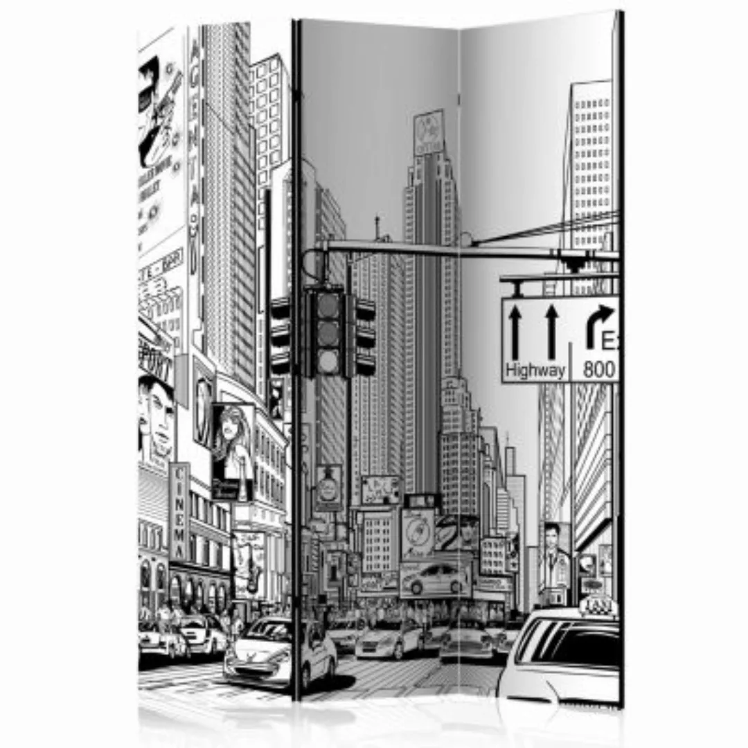 artgeist Paravent Street in New York city [Room Dividers] schwarz/weiß Gr. günstig online kaufen