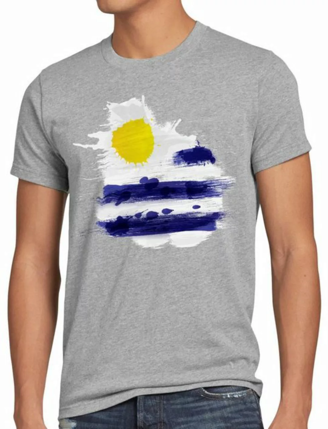 style3 Print-Shirt Herren T-Shirt Flagge Uruguay Fußball Sport Flag WM EM F günstig online kaufen