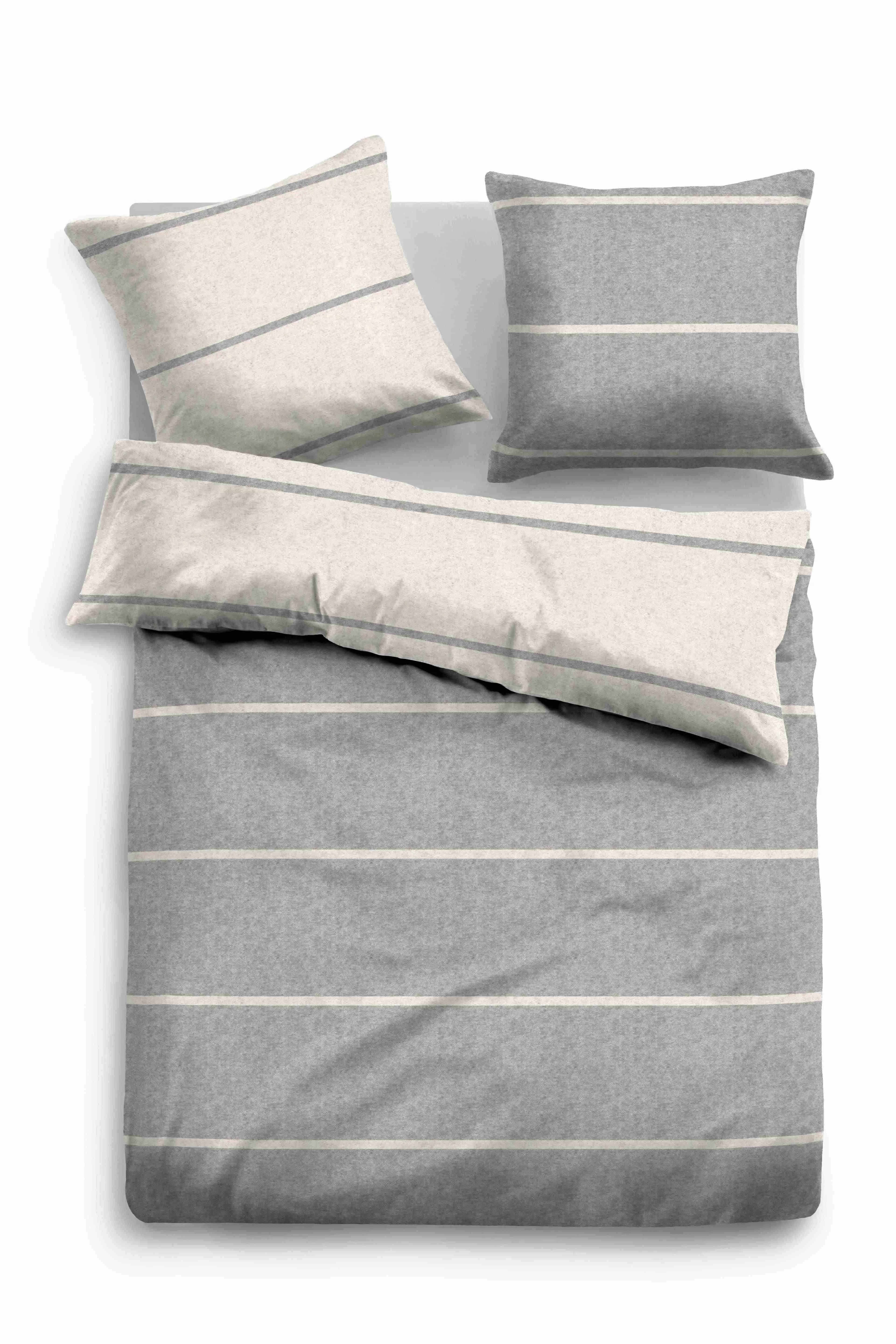 Bettwäsche Melange Grey 155x220 günstig online kaufen