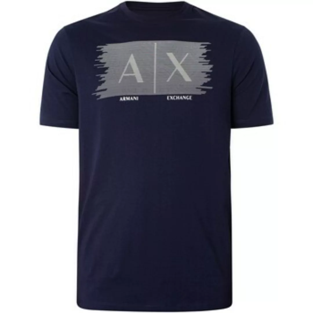 EAX  T-Shirt Gestreiftes T-Shirt mit Logografik günstig online kaufen