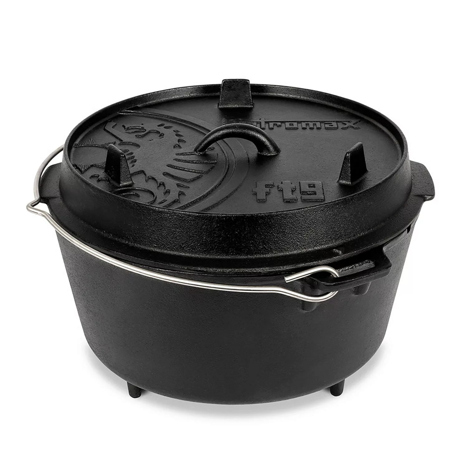 Petromax Dutch Oven Set FT9-Scrub Schwarz mit Standfüßen 7,5 l Ø 23,9 cm günstig online kaufen