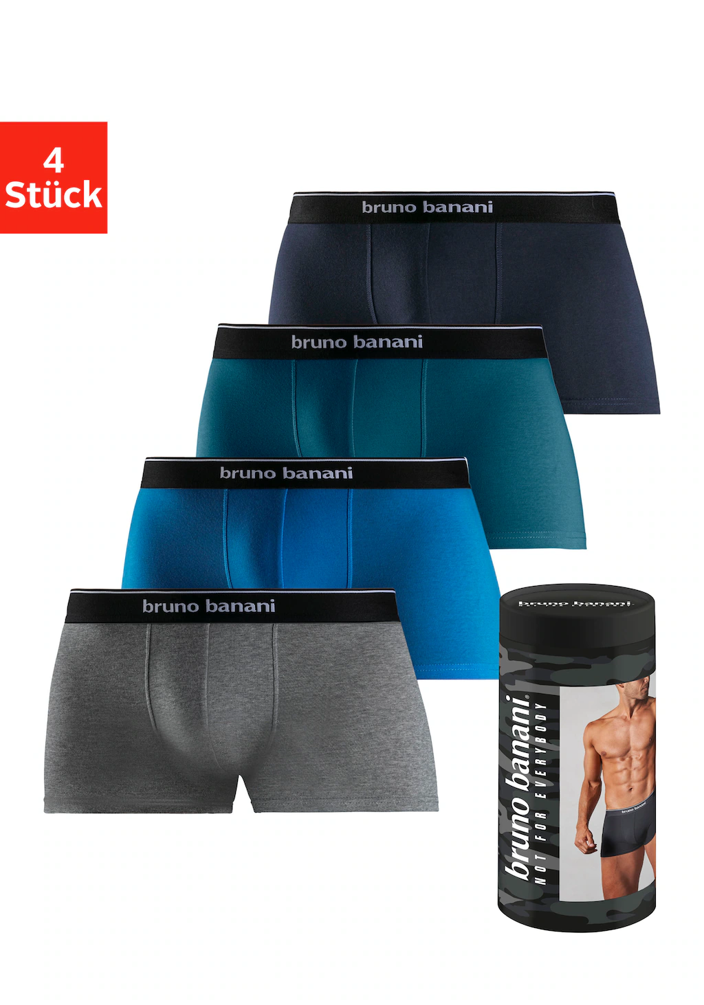 Bruno Banani Boxer "Boxershorts für Herren", (Dose, 4 St.), in der Dose ver günstig online kaufen