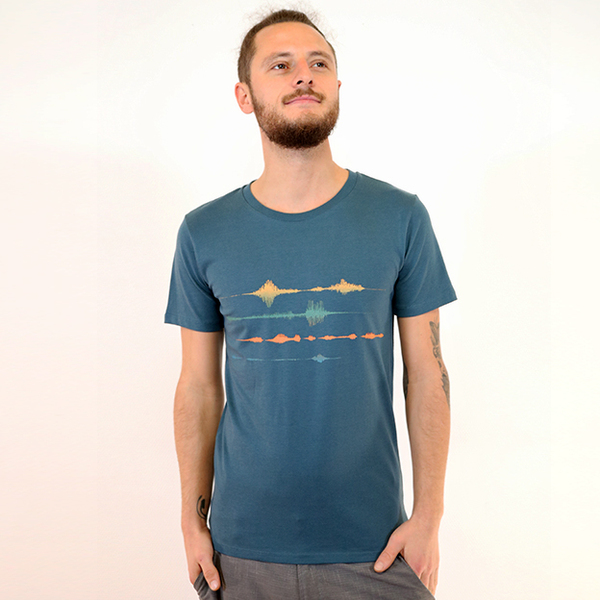 T-shirt "Frequenz", Siebdruck, Musik, Schallwelle, Biobaumwolle günstig online kaufen