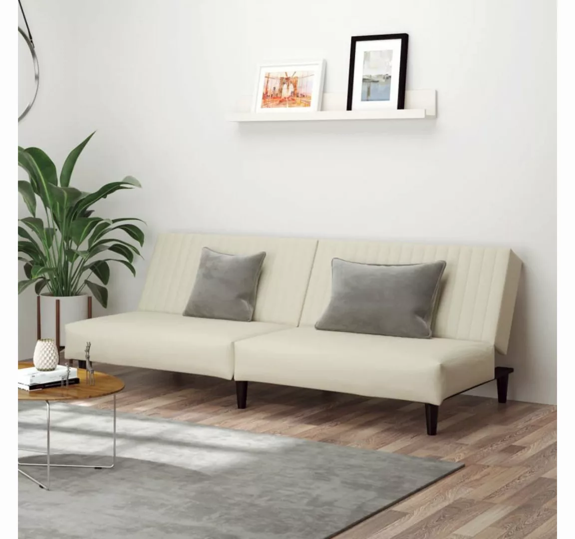 vidaXL Sofa Schlafsofa Sofa 2-Sitzer Samt, ohne Armlehnen günstig online kaufen