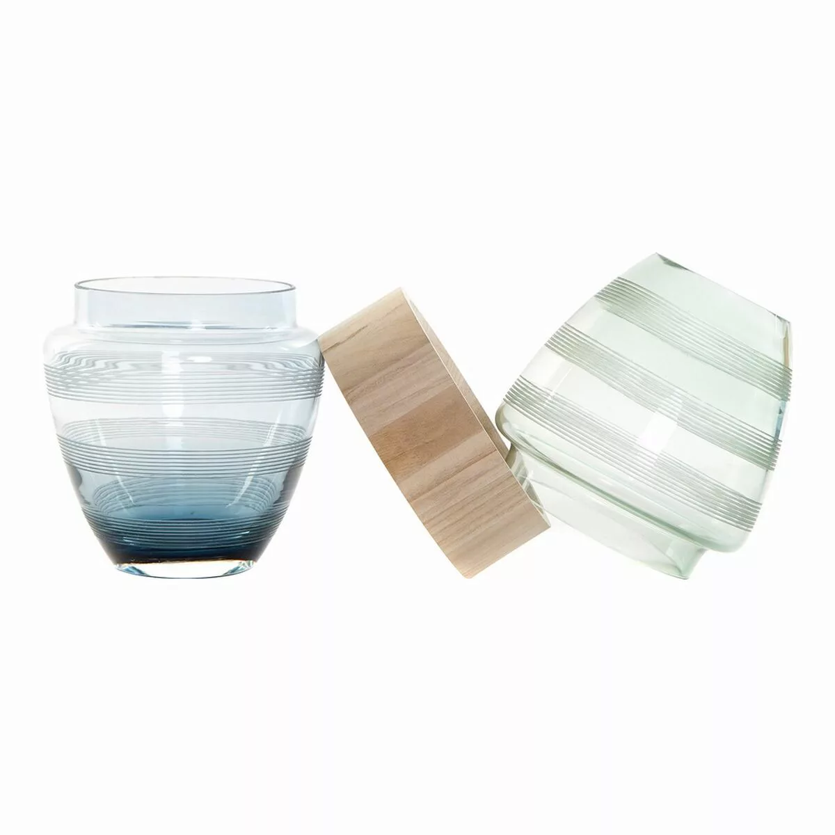 Vase Dkd Home Decor Blau Minze Holz Kristall Moderne (18 X 18 X 36 Cm) günstig online kaufen
