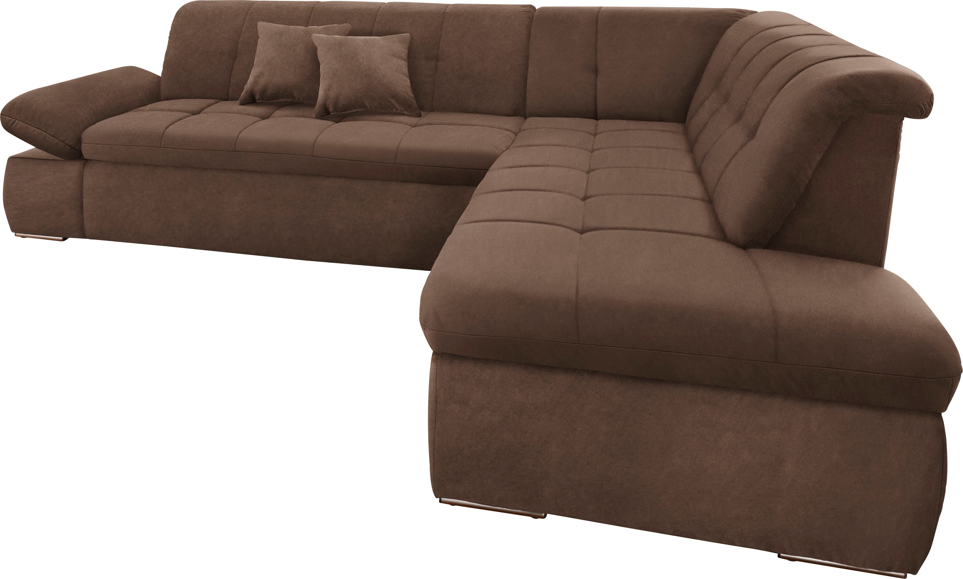 DOMO collection Ecksofa "NMoric incl. Zierkissen B/T/H: 273/216/80 cm L-For günstig online kaufen