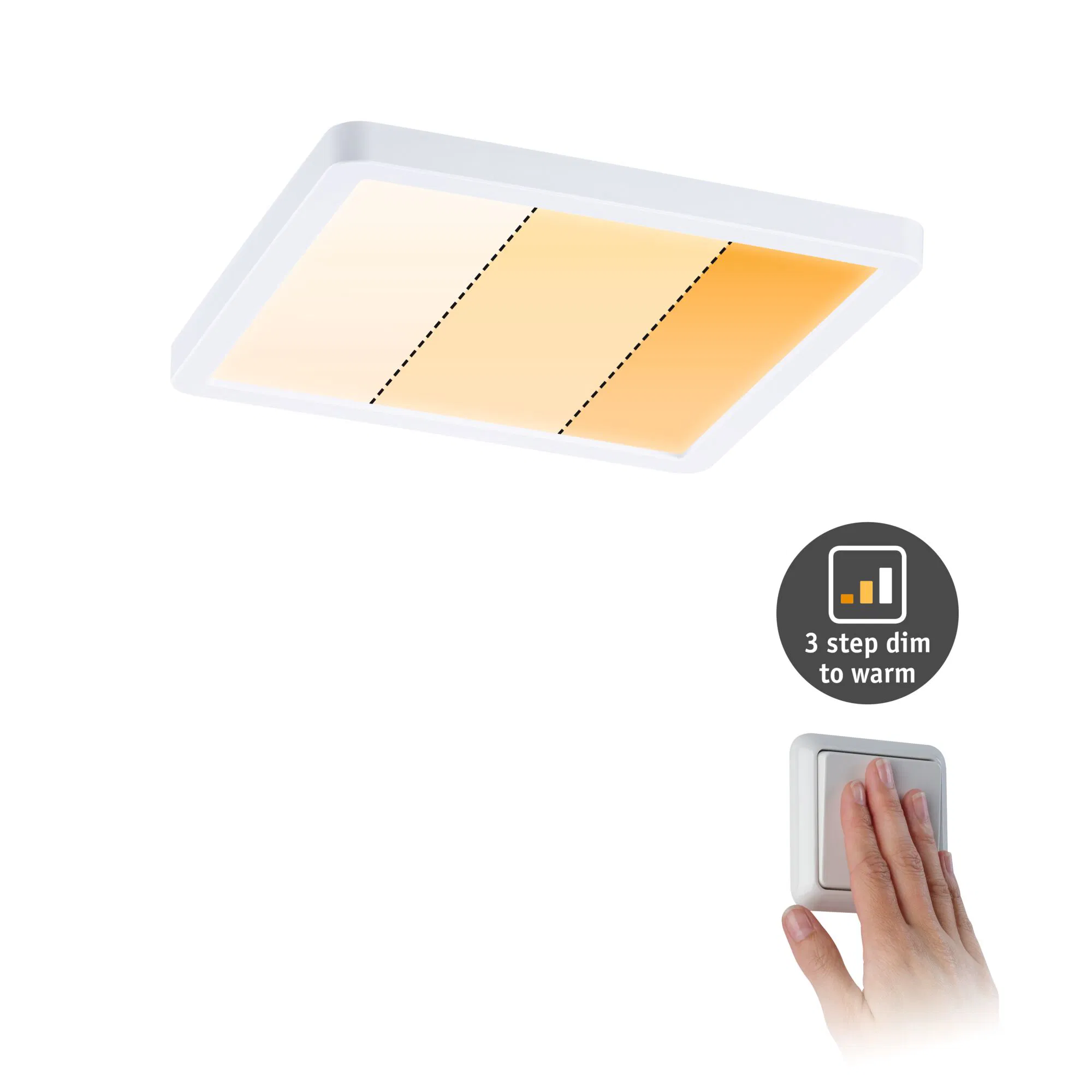 LED Deckenleuchte Areo Varifit in Weiß-matt 13W 1200lm IP44 dim to warm günstig online kaufen