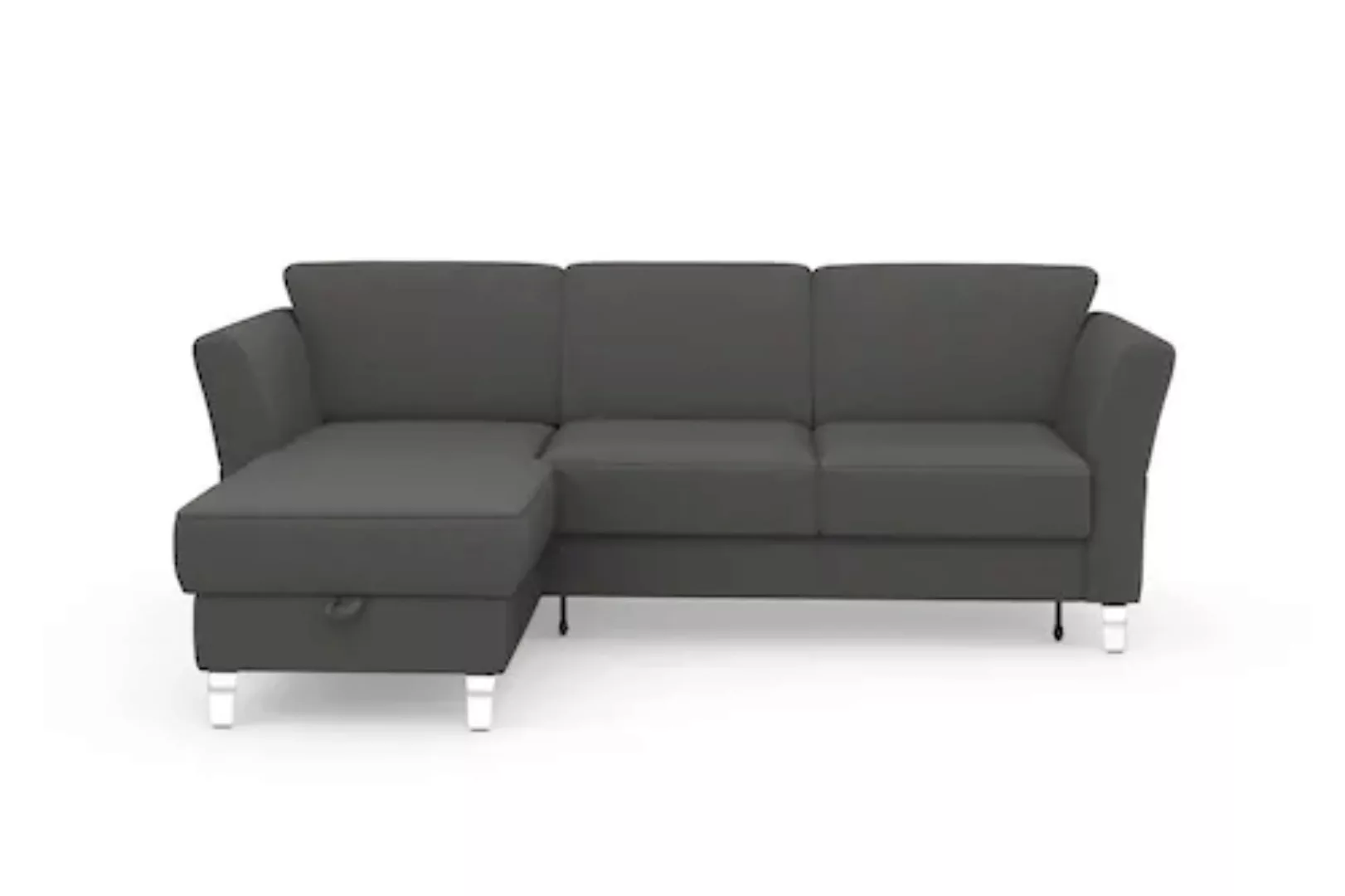 sit&more Ecksofa »Visby L-Form«, wahlweise mit Bettfunktion und Bettkasten, günstig online kaufen