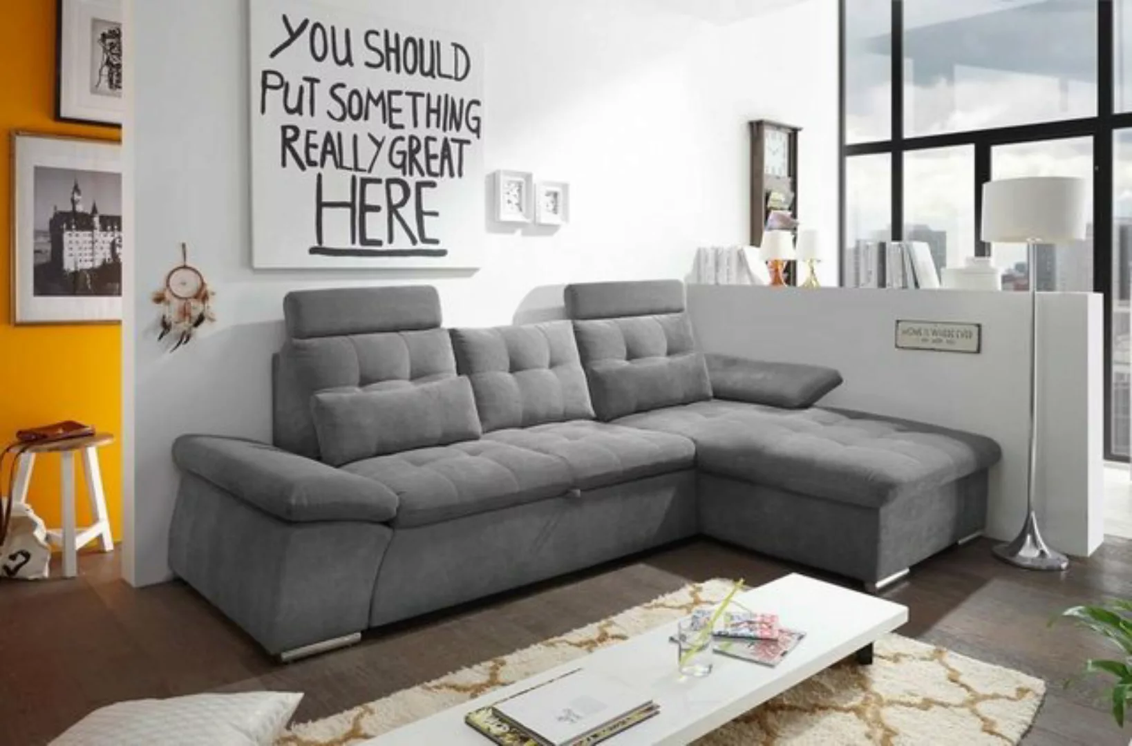 ED EXCITING DESIGN Ecksofa, Nalo Ecksofa 268x170 cm Couch Eckcouch Sofa Ant günstig online kaufen