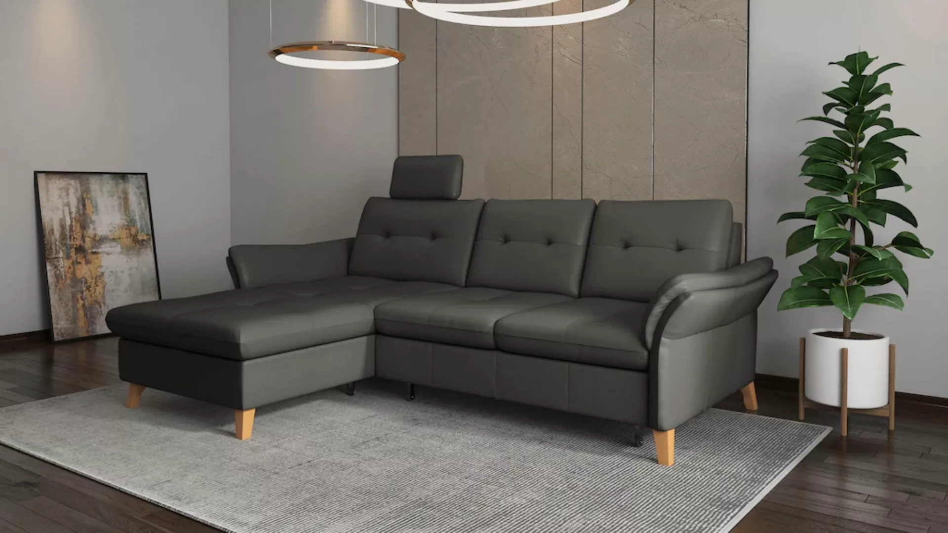 sit&more Ecksofa »Göteborg«, Sitztiefenverstellung und Federkern, wahlweise günstig online kaufen