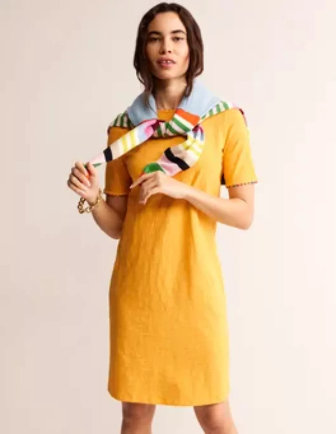 Ali Kleid mit Pompomborten Damen Boden, Künstlerisches Gold günstig online kaufen
