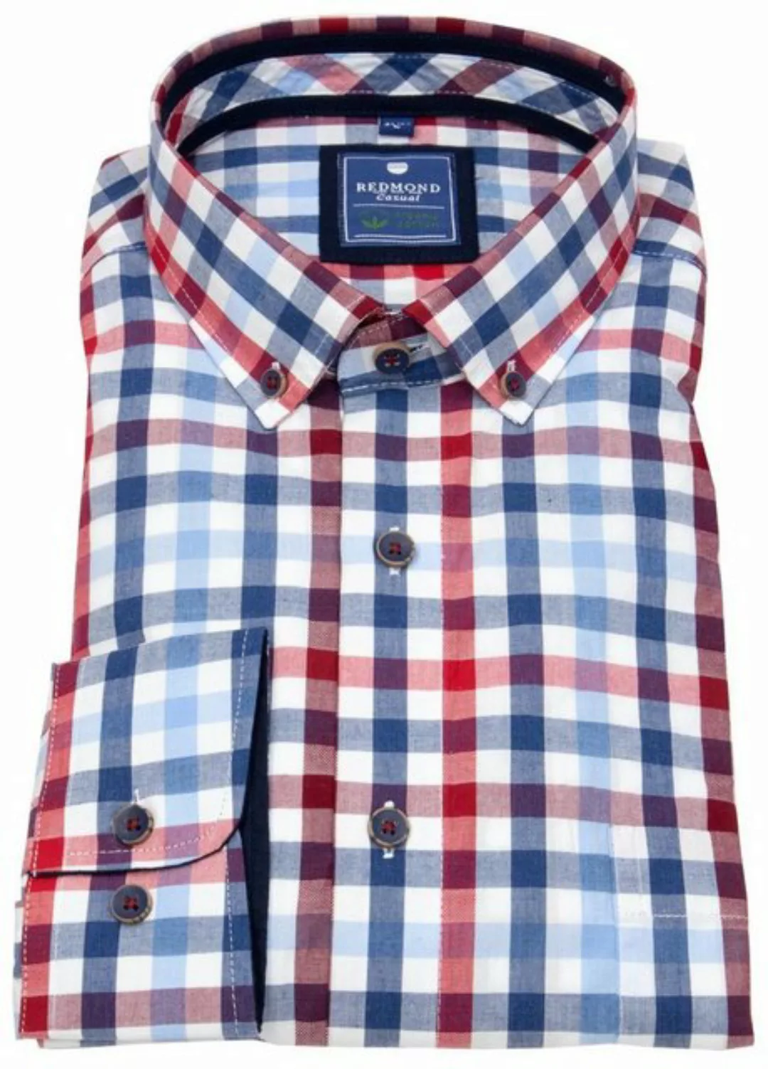 Redmond Karohemd Button-Down-Kragen günstig online kaufen