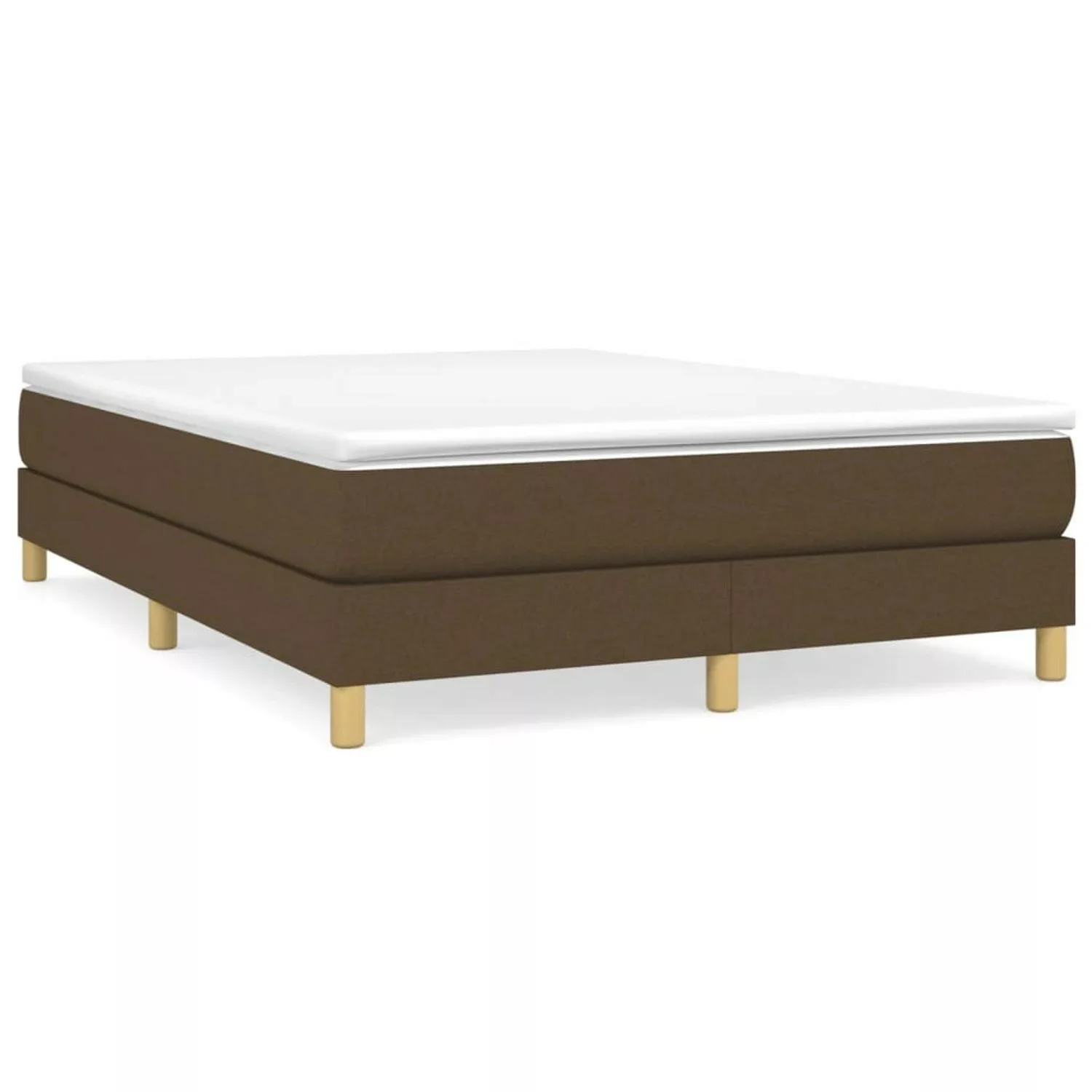 Vidaxl Boxspringbett Dunkelbraun 140x200 Cm Stoff günstig online kaufen