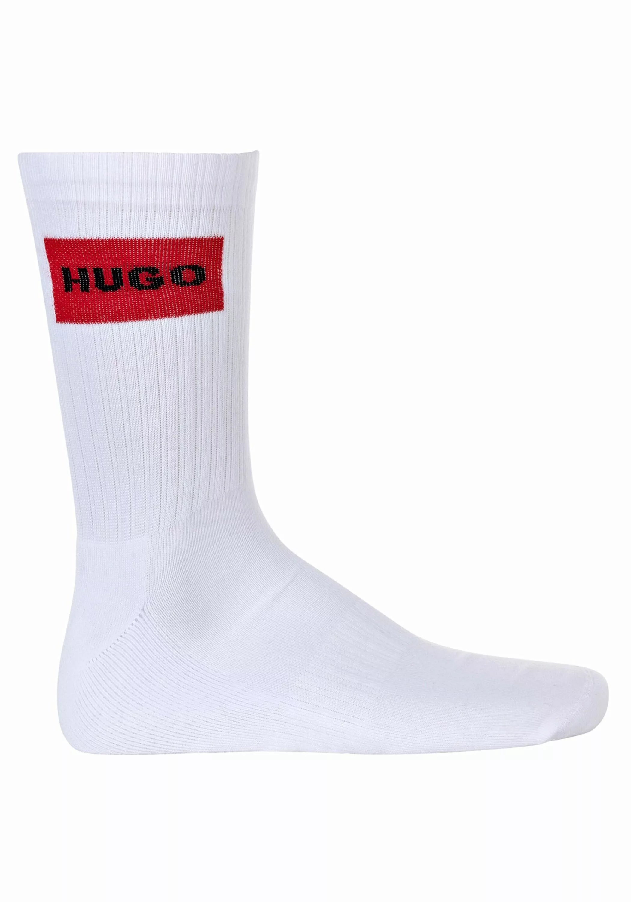 HUGO Underwear Freizeitsocken "2P QS RIB LABEL CC", (Packung, 2 Paar, 2er), günstig online kaufen