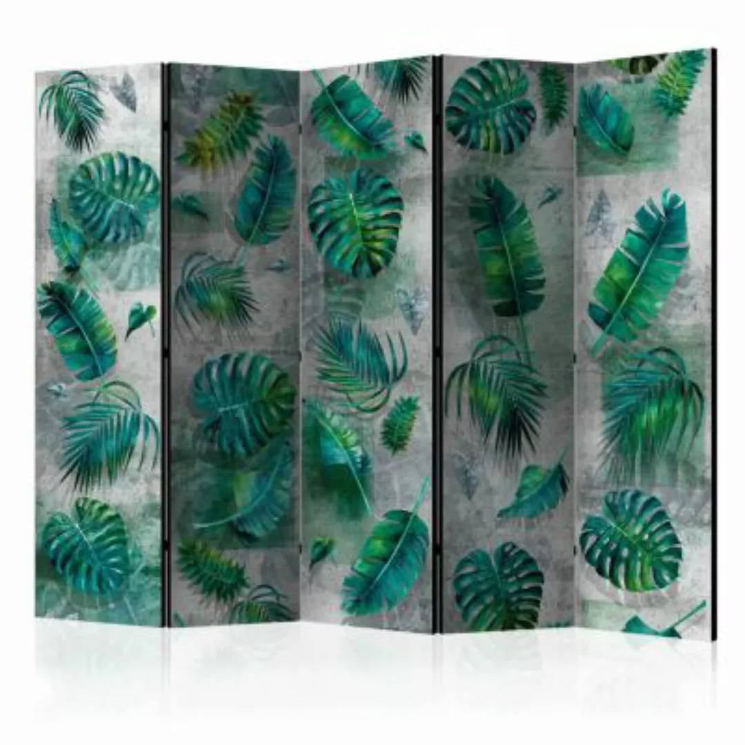 artgeist Paravent Modernist Jungle II [Room Dividers] grau/grün Gr. 225 x 1 günstig online kaufen