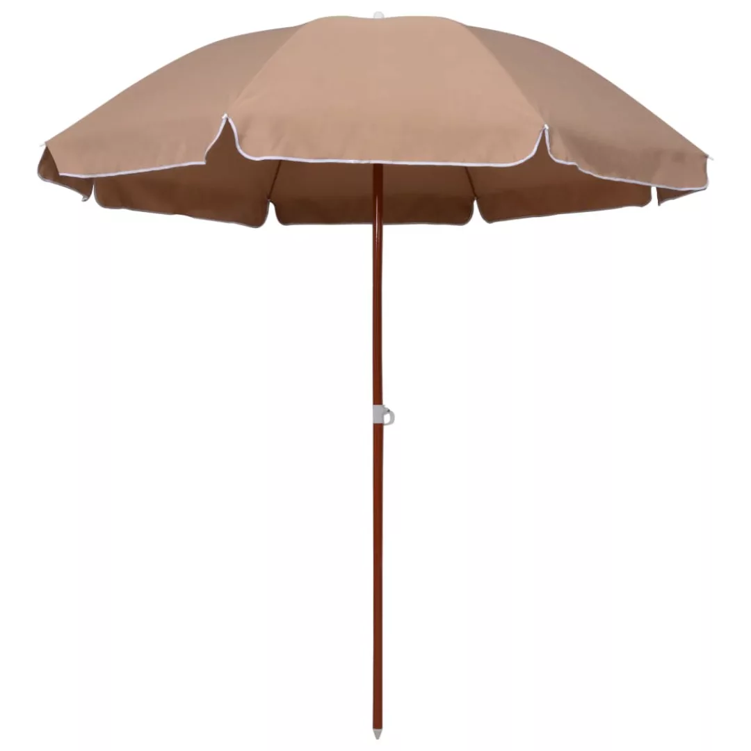 Sonnenschirm Mit Stahlmast 240 Cm Taupe günstig online kaufen