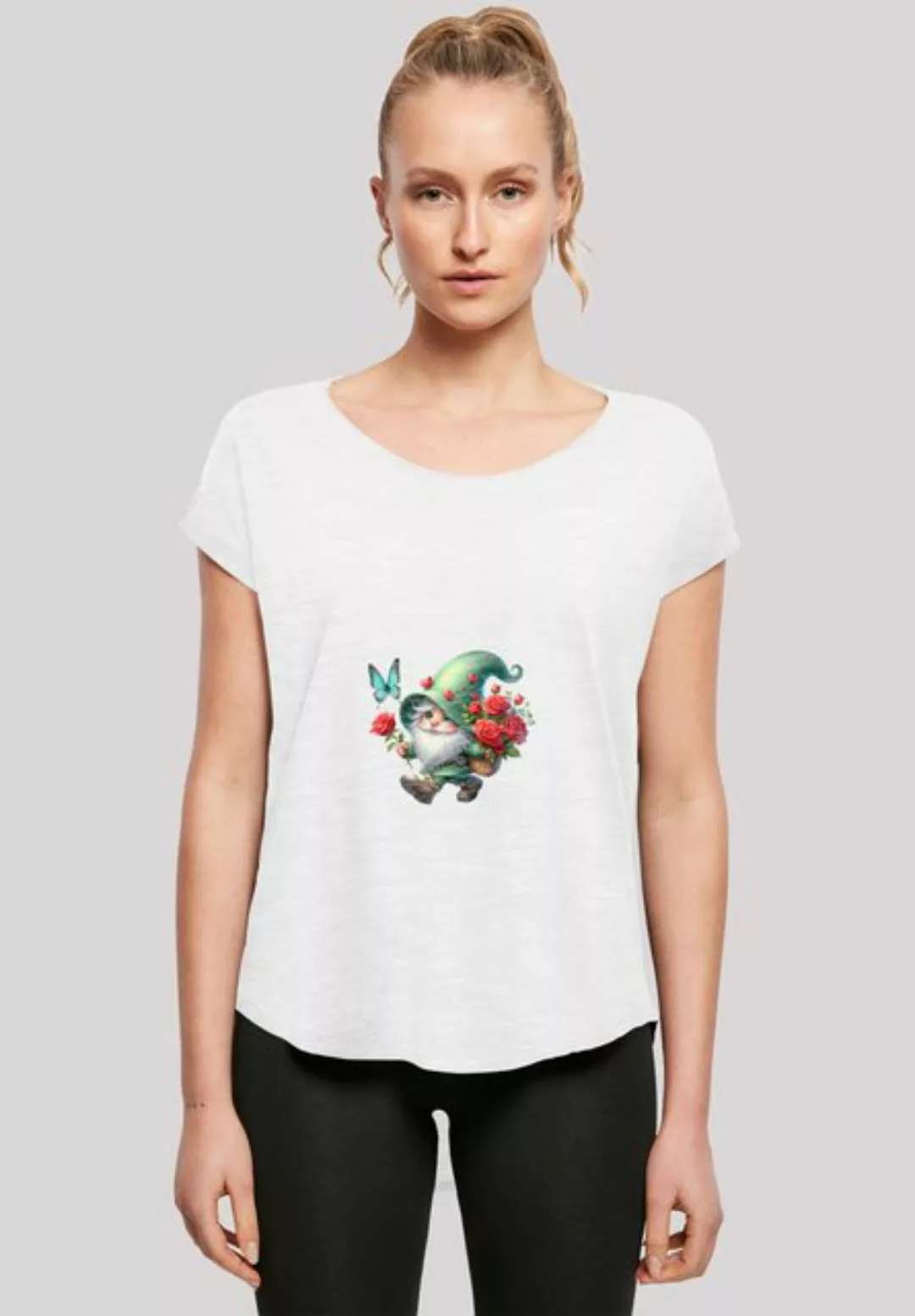 F4NT4STIC T-Shirt "Gnom Frühling Blumen Schmetterling", Premium Qualität günstig online kaufen