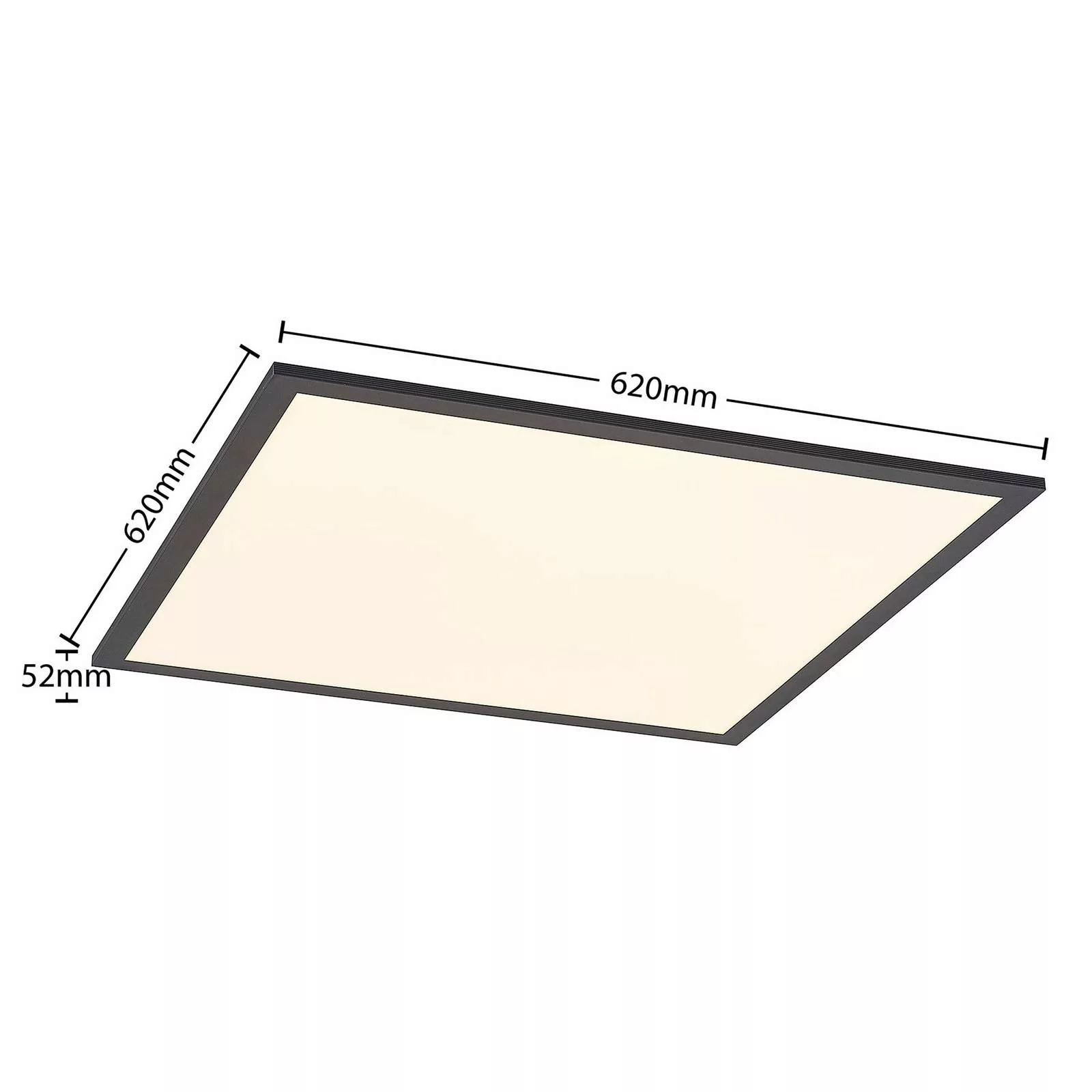 Lindby Nelios LED-Deckenleuchte, CCT 62 x 62 cm günstig online kaufen