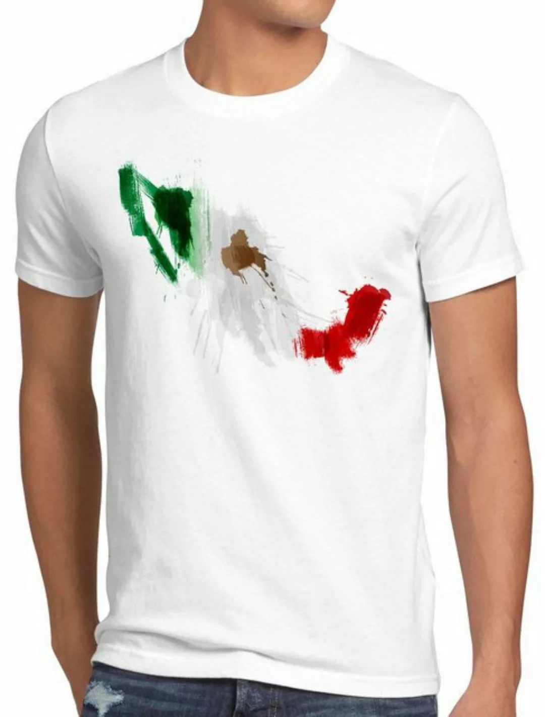 style3 Print-Shirt Herren T-Shirt Flagge Mexiko Fußball Sport Mexico WM EM günstig online kaufen