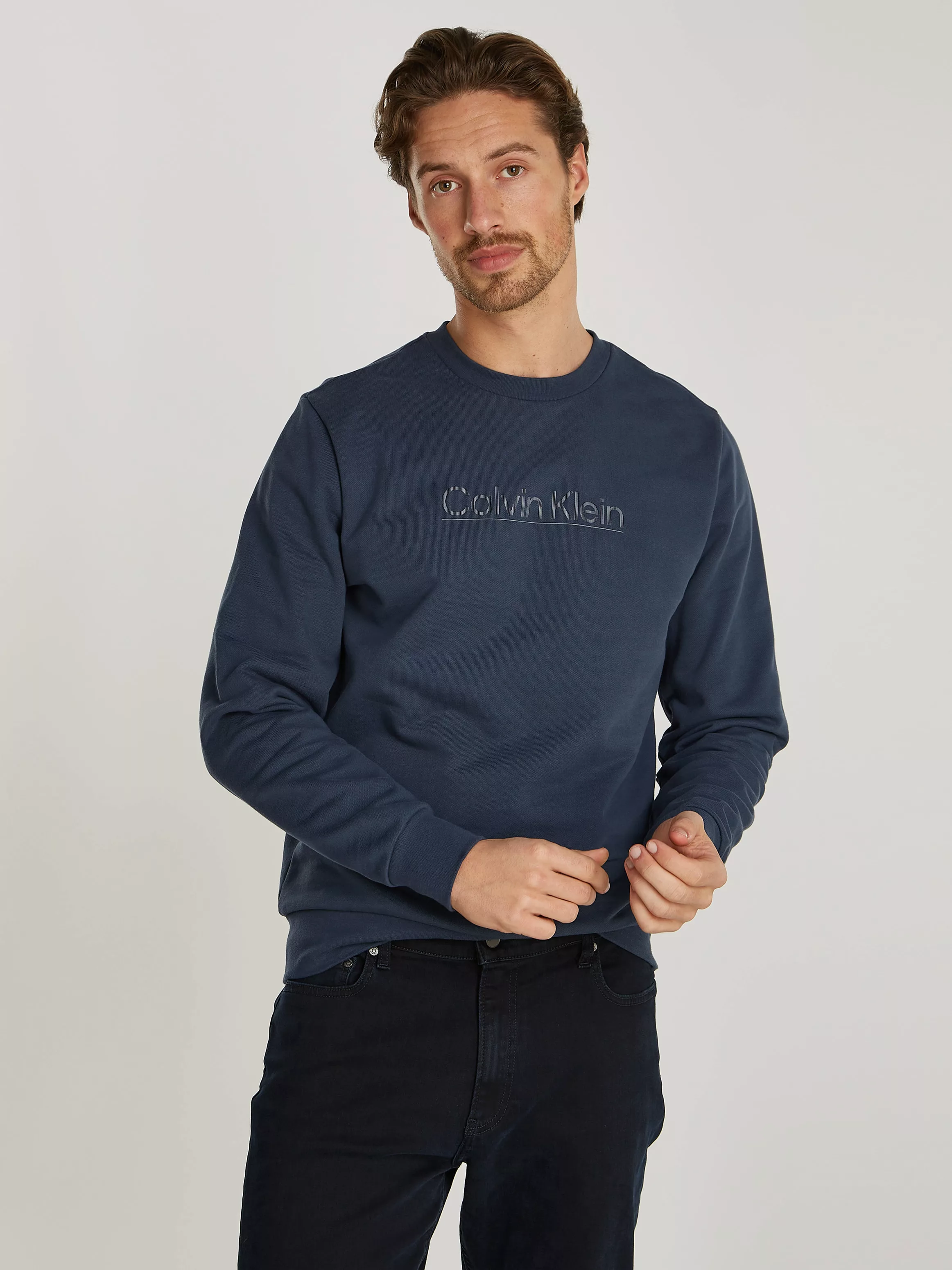 Calvin Klein Sweatshirt RAISED LINE LOGO SWEATSHIRT mit Logoschriftzug günstig online kaufen