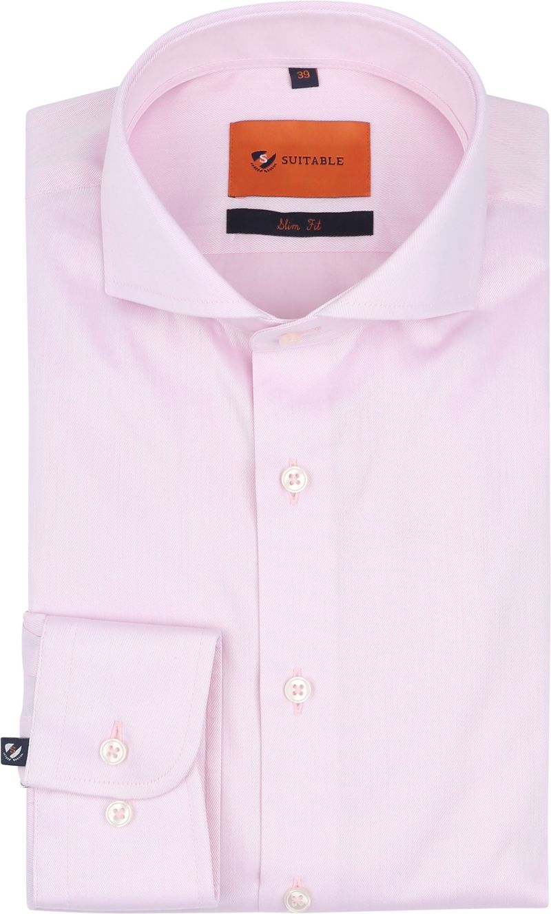Suitable Hemd Twill Stretch Rosa - Größe 41 günstig online kaufen