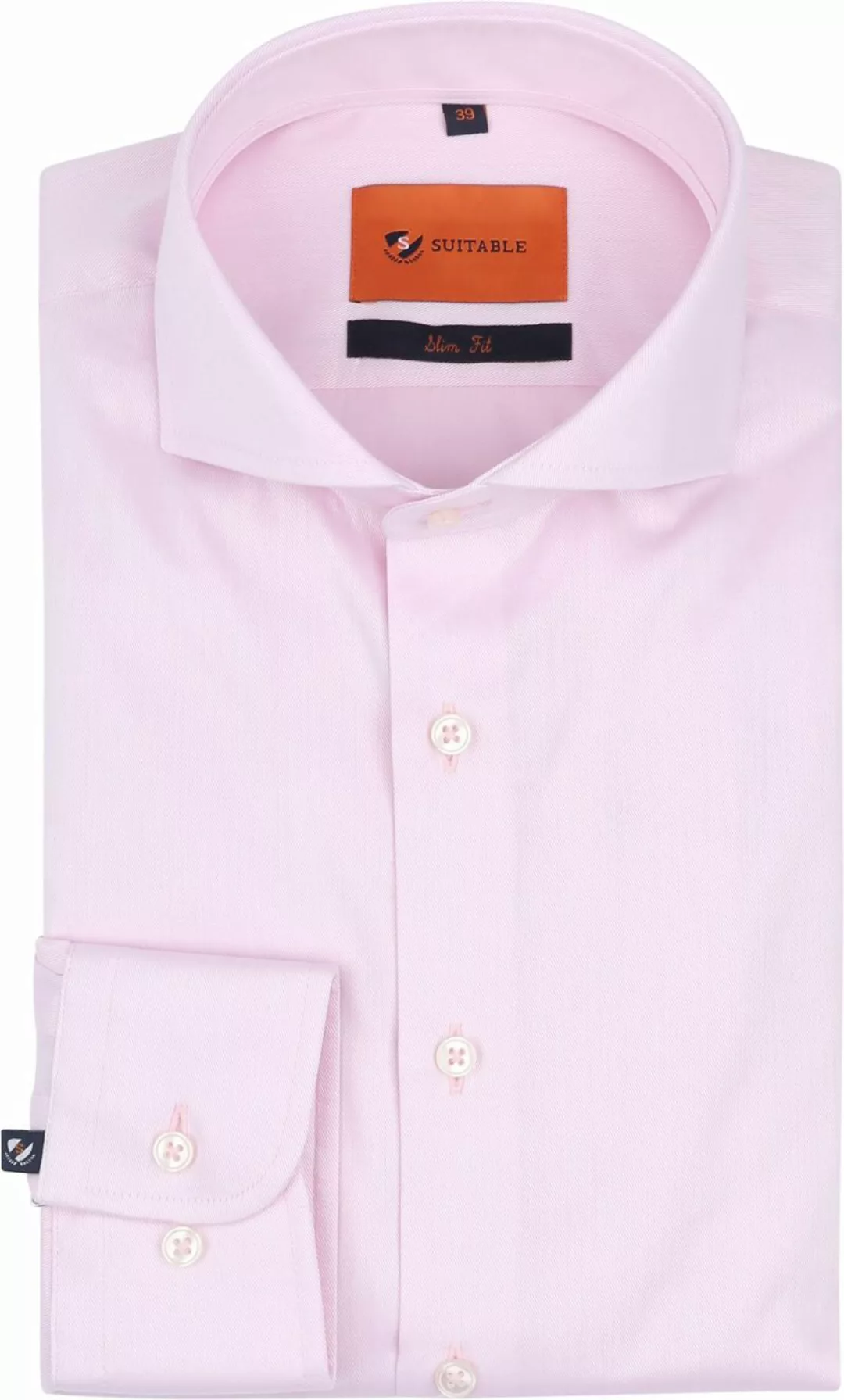 Suitable Hemd Twill Stretch Rosa - Größe 39 günstig online kaufen