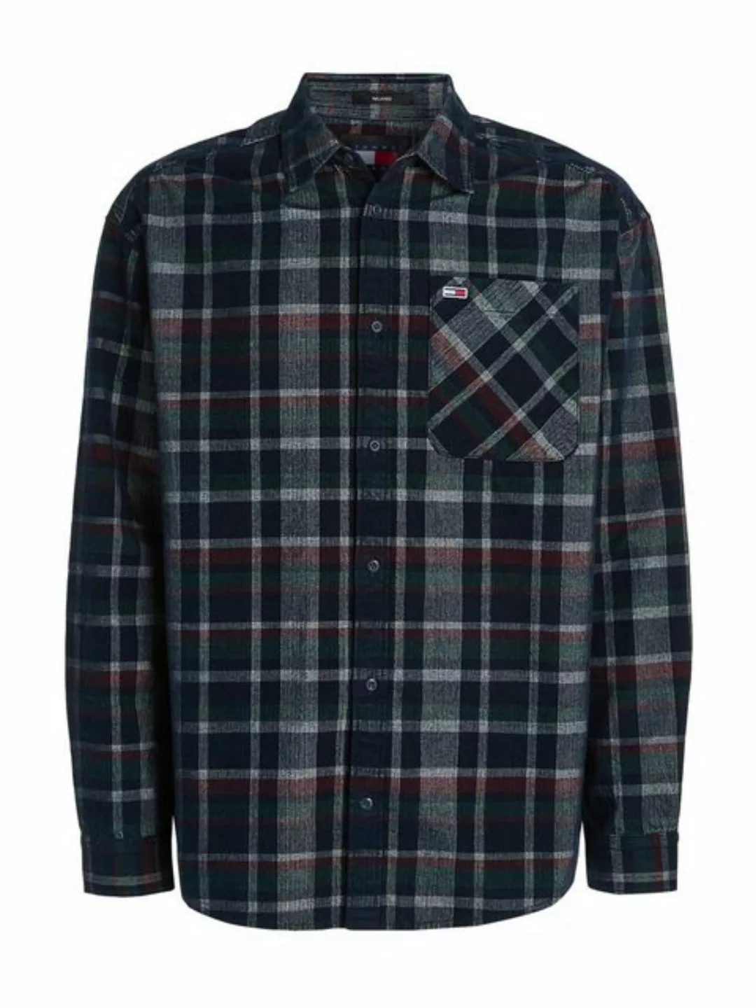 Tommy Jeans Karohemd TJM RLX CHECK CORDUROY SHIRT mit Brusttasche günstig online kaufen