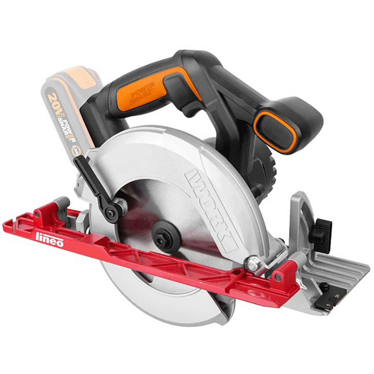 Worx Akku-Handkreissäge Exactrack WX530.9 20 V günstig online kaufen