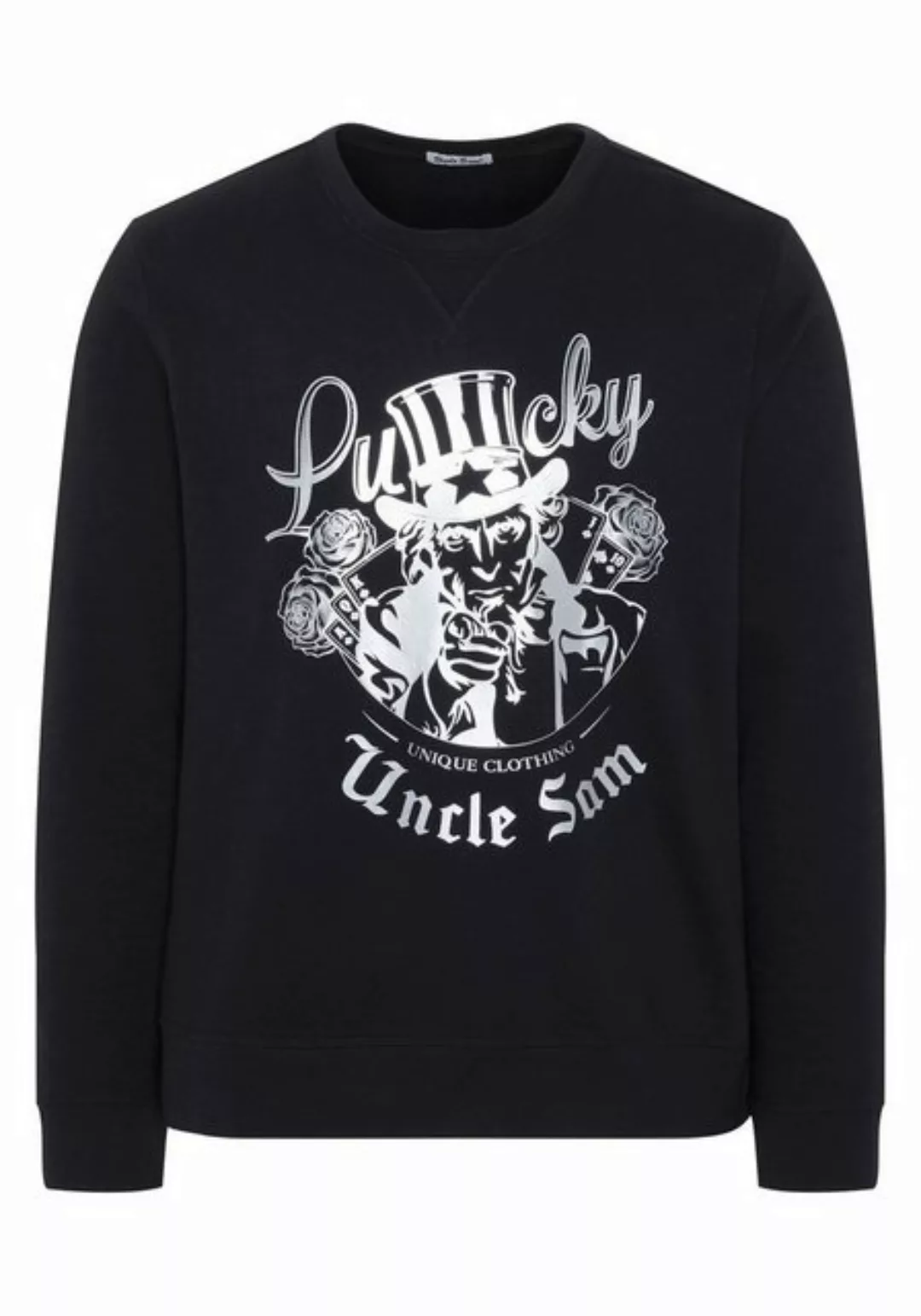 Uncle Sam Sweatshirt mit Labelprint günstig online kaufen