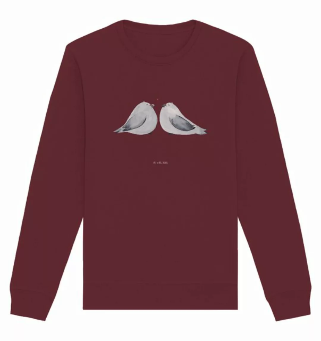 Mr. & Mrs. Panda Longpullover Turteltauben Liebe Größe S - Burgundy - Gesch günstig online kaufen