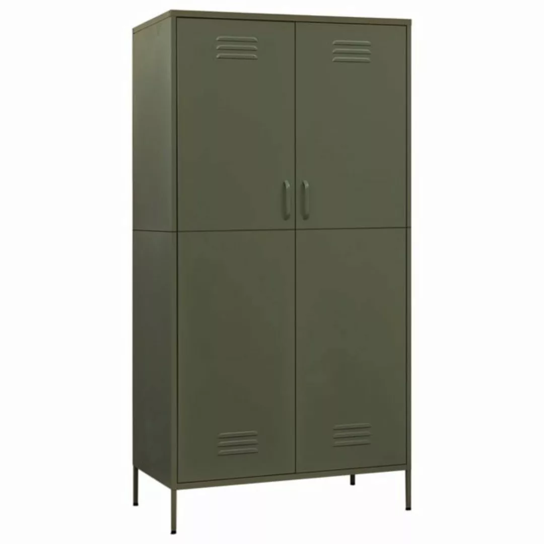 vidaXL Spind Kleiderschrank Spind Olivgrün 90x50x180 cm Stahl günstig online kaufen