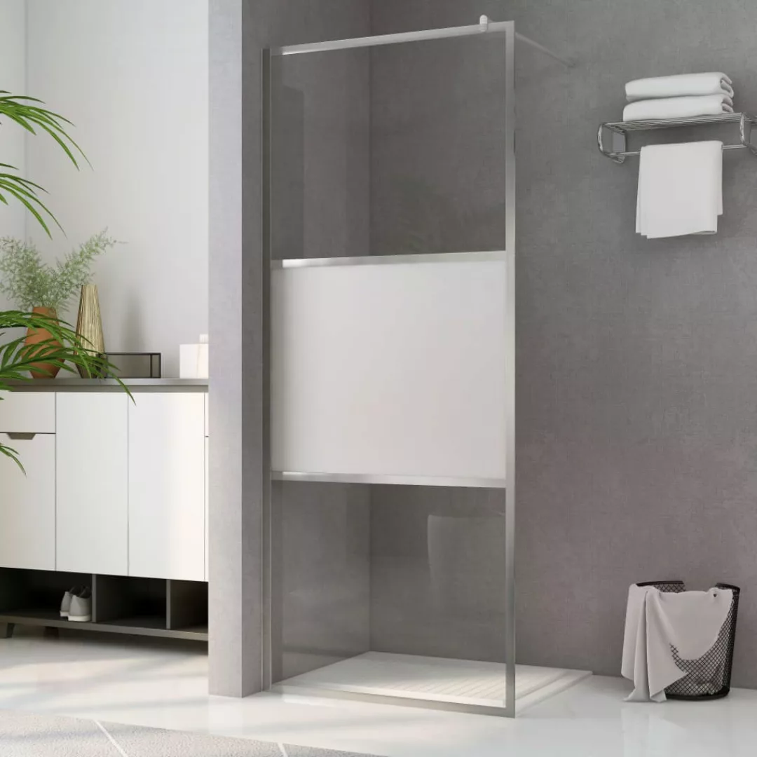 Duschwand Für Begehbare Dusche Halbmattiertes Esg-glas 80x195cm günstig online kaufen