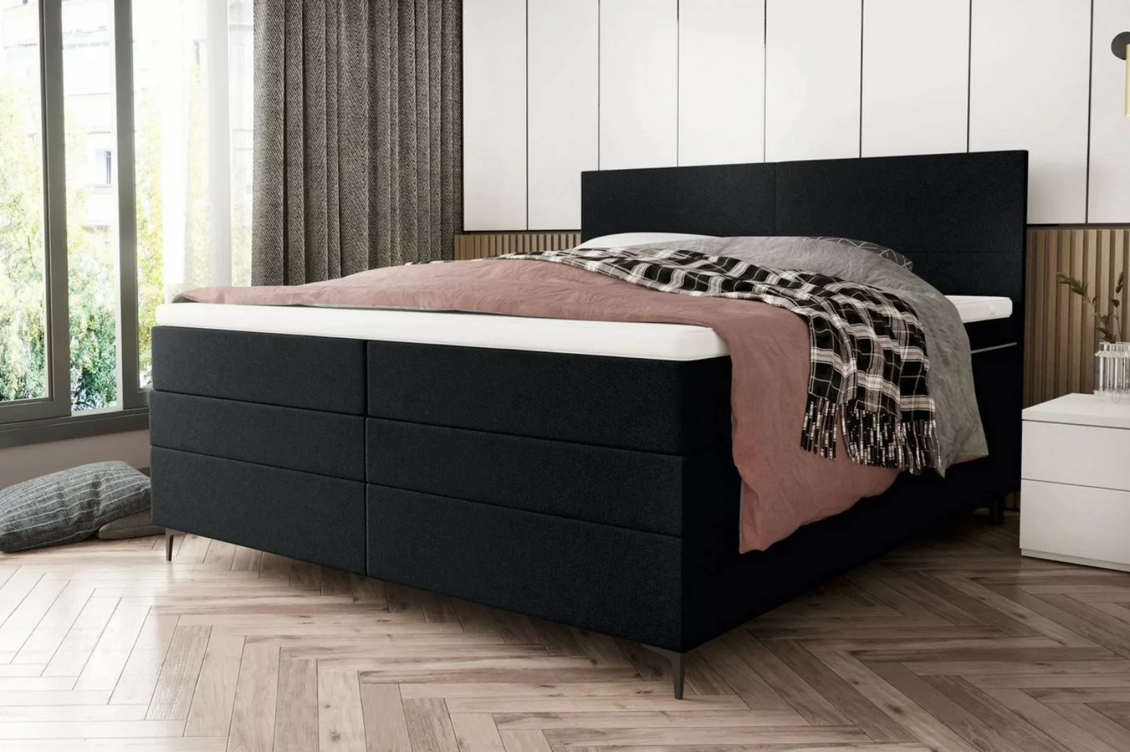 Stylefy Boxspringbett Maximus (Schlafzimmerbett, Bett), 140/160/180 x 200 c günstig online kaufen