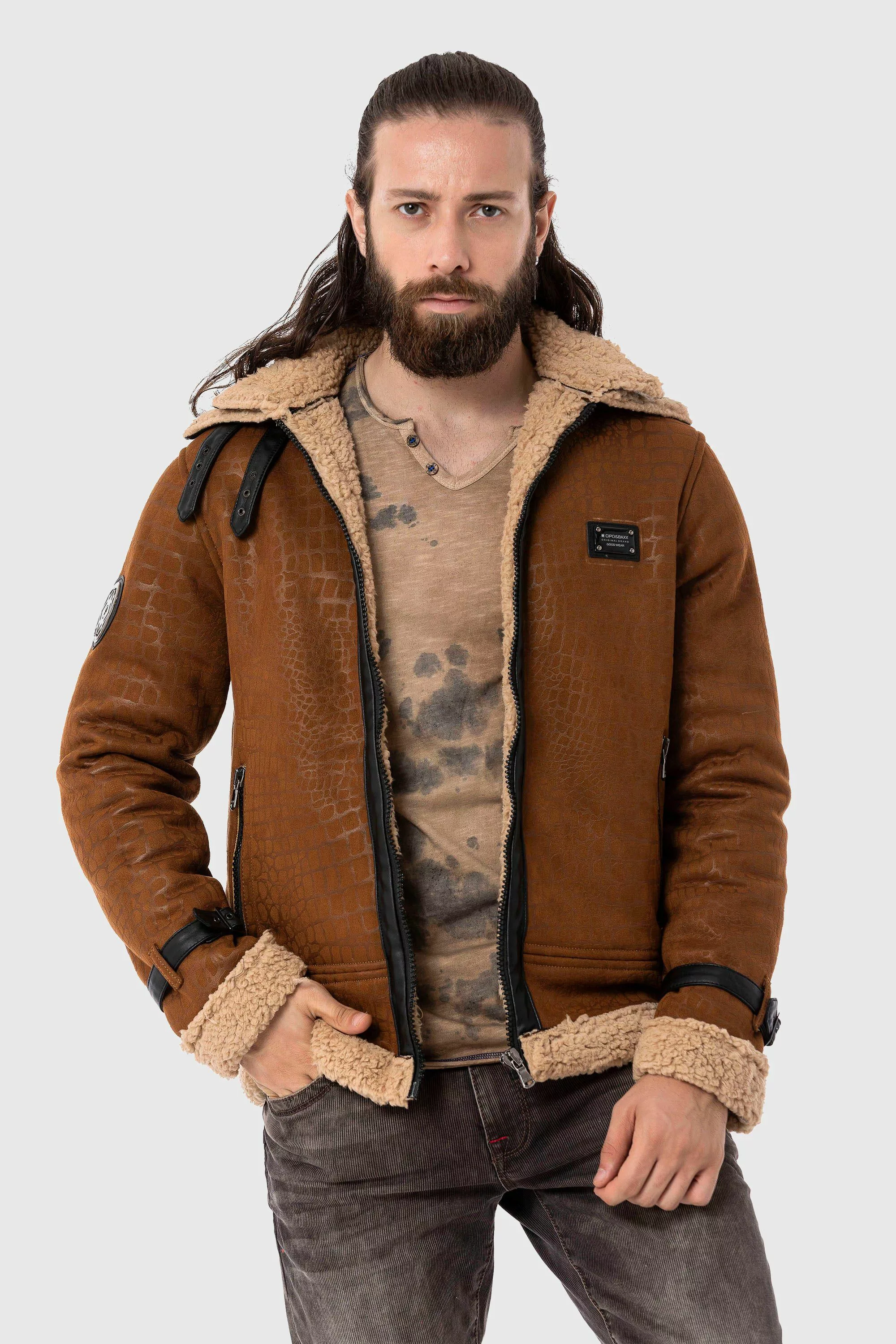 Cipo & Baxx Parka "Jacke", ohne Kapuze, im Flieger-Look günstig online kaufen