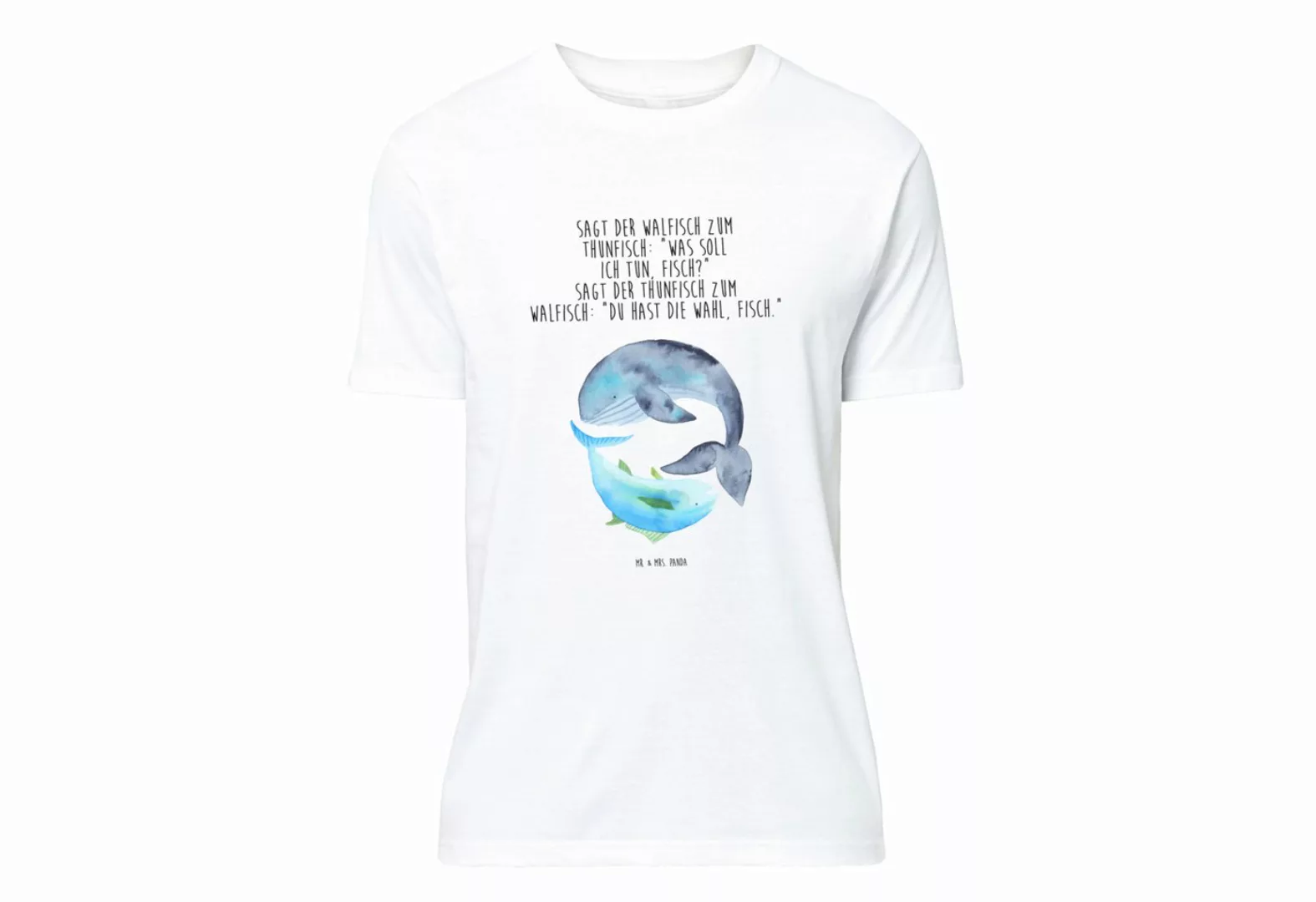 Mr. & Mrs. Panda T-Shirt Walfisch & Thunfisch - Weiß - Geschenk, Damen, Spr günstig online kaufen