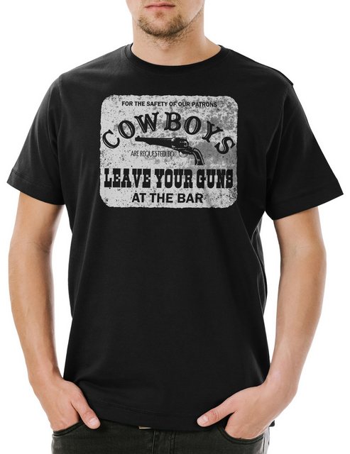 Urban Backwoods Print-Shirt Cowboys Safety Sign Herren T-Shirt Cowgirl USA günstig online kaufen