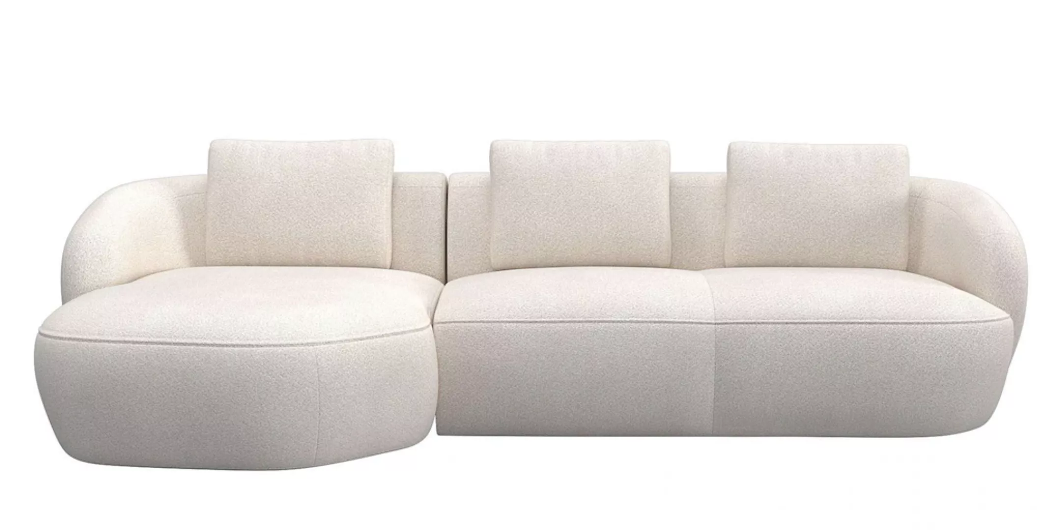 FLEXLUX Wohnlandschaft "Torino, rund, L-Form, Sofa-Ecke mit Recamiere, Long günstig online kaufen