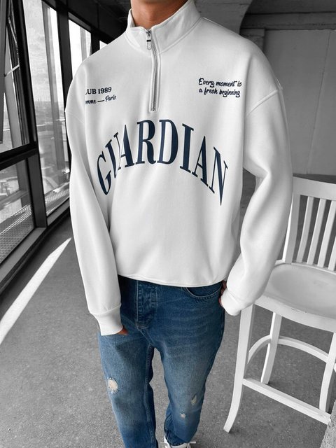 Abluka Sweatshirt GUARDIAN SWEATER MIT HALBEM REIßVERSCHLUSS – EIN MODISCHE günstig online kaufen