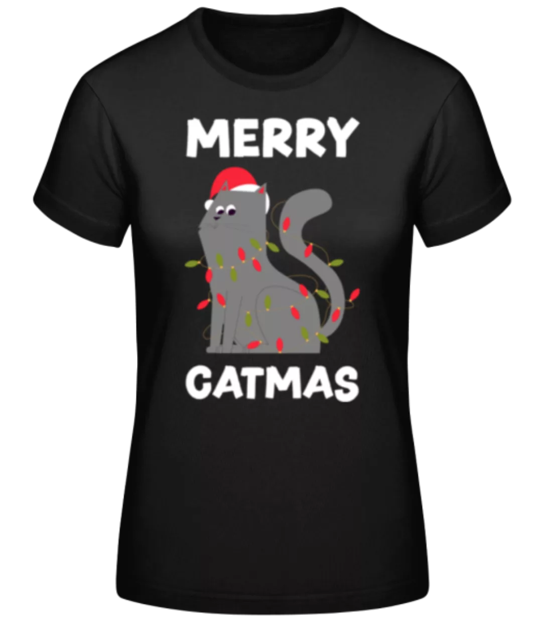 Merry Catmas · Frauen Basic T-Shirt günstig online kaufen
