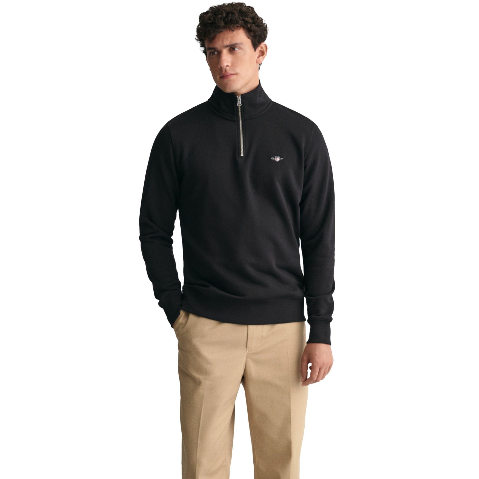 Gant  Sweatshirt Reguläres Shield-Sweatshirt mit Reißverschluss günstig online kaufen