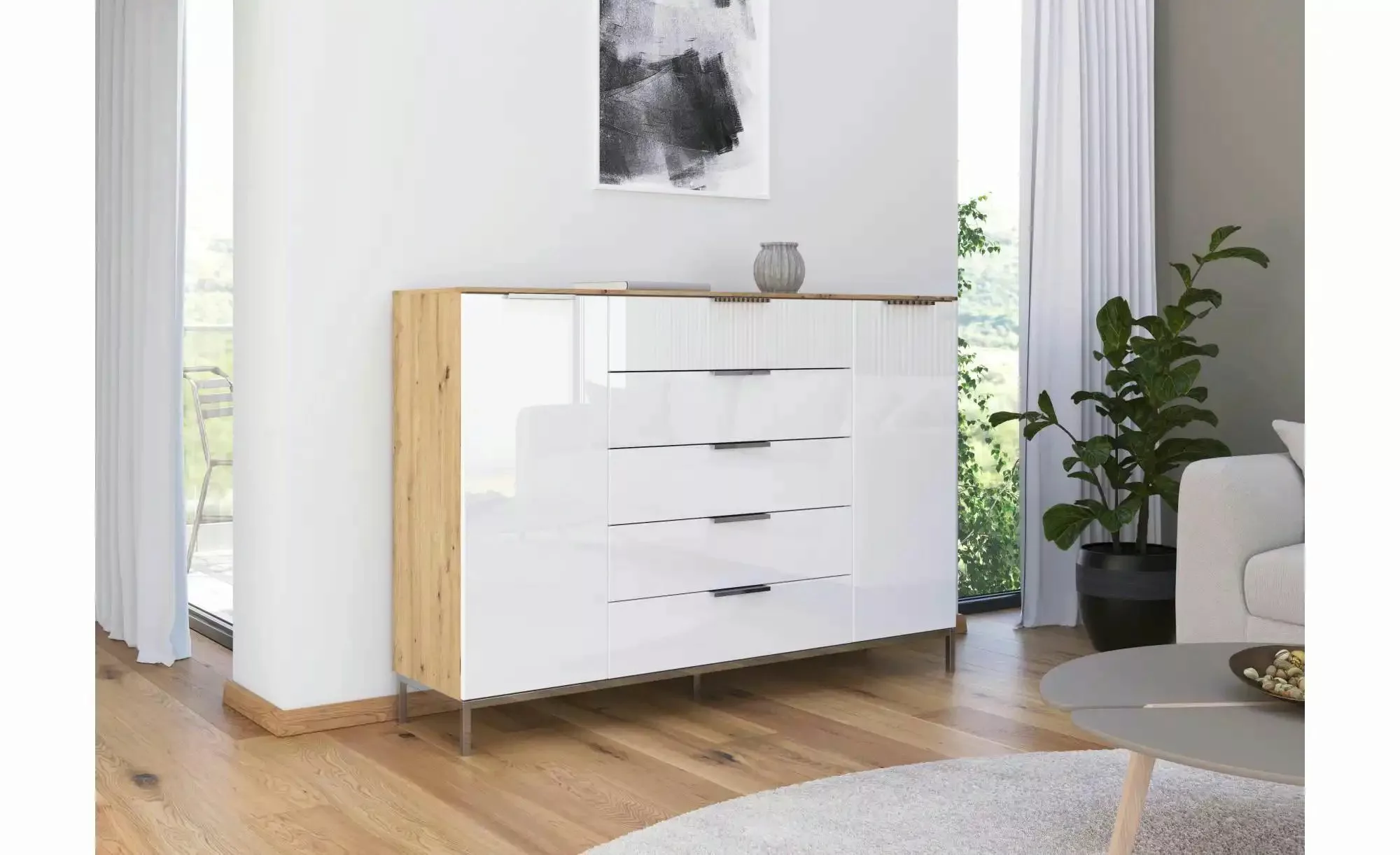 Highboard   ¦ holzfarben ¦ Maße (cm): B: 160 H: 111 Kommoden & Sideboards > günstig online kaufen