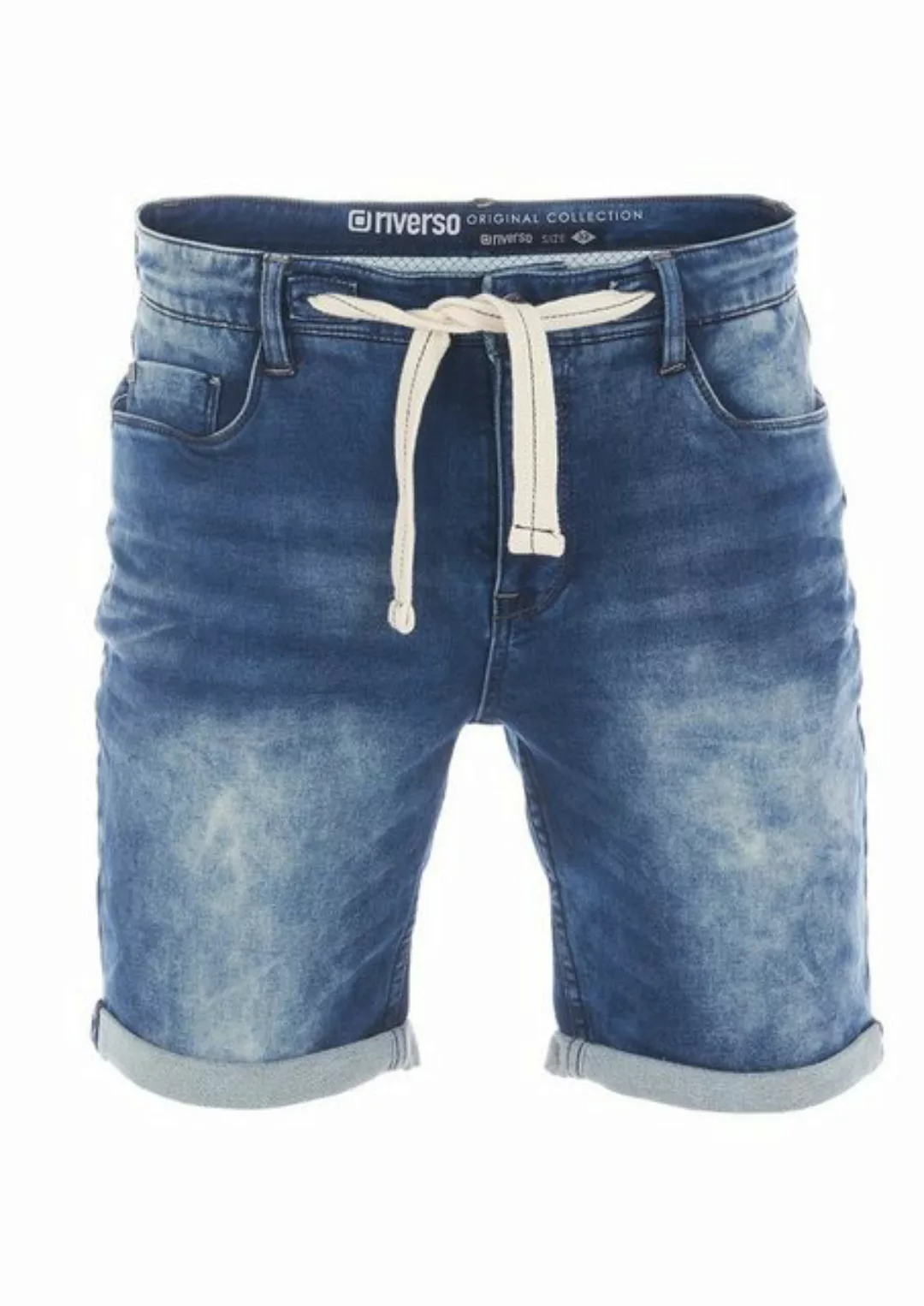 riverso Jeans Shorts Herren Stretch Kurz Kordelzug Regular Fit RIVPaul günstig online kaufen